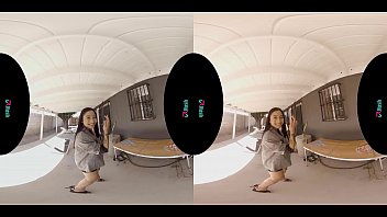 Asian spinner gets fucked at an open house in virtual reality