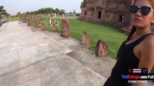 Round ass Thai teen girlfriend shows her boyfriend gratitute with a BJ and a fuck