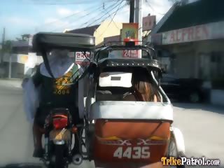 Cute Filipina babe with braces gets chased down and fucked