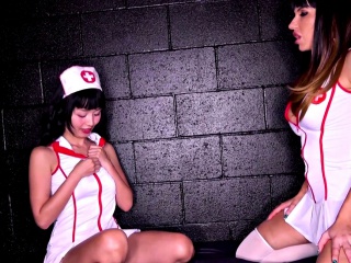 Hot nurses fucking in a surrreal type scenario