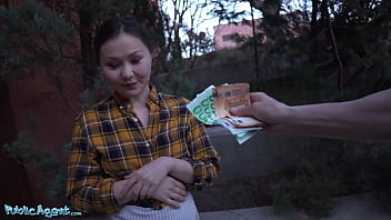 Public Agent Chinese Hottie Gets Fucked Doggystyle in a Basement