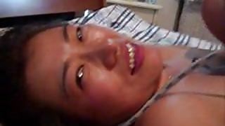 Danish Asian Lijie dildo fuck