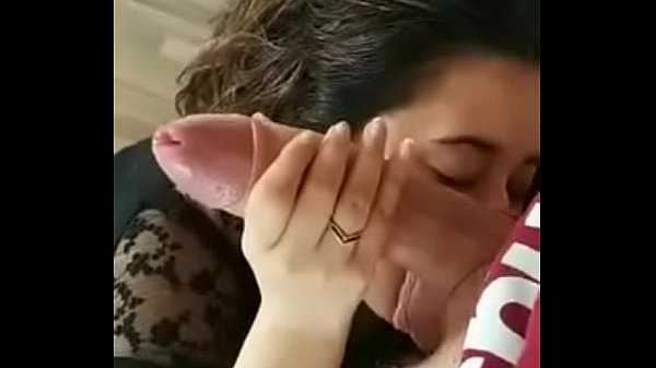 Amateur girl sucks his balls and his huge cock