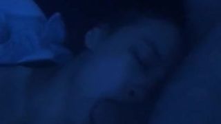 Asian girl loves sucking big white cock